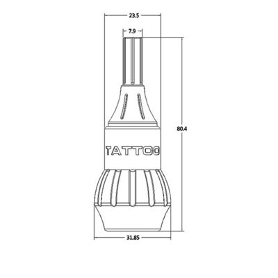 Blue Color Metal Tattoo Grips Aluminum Alloy Material For Body Art OEM